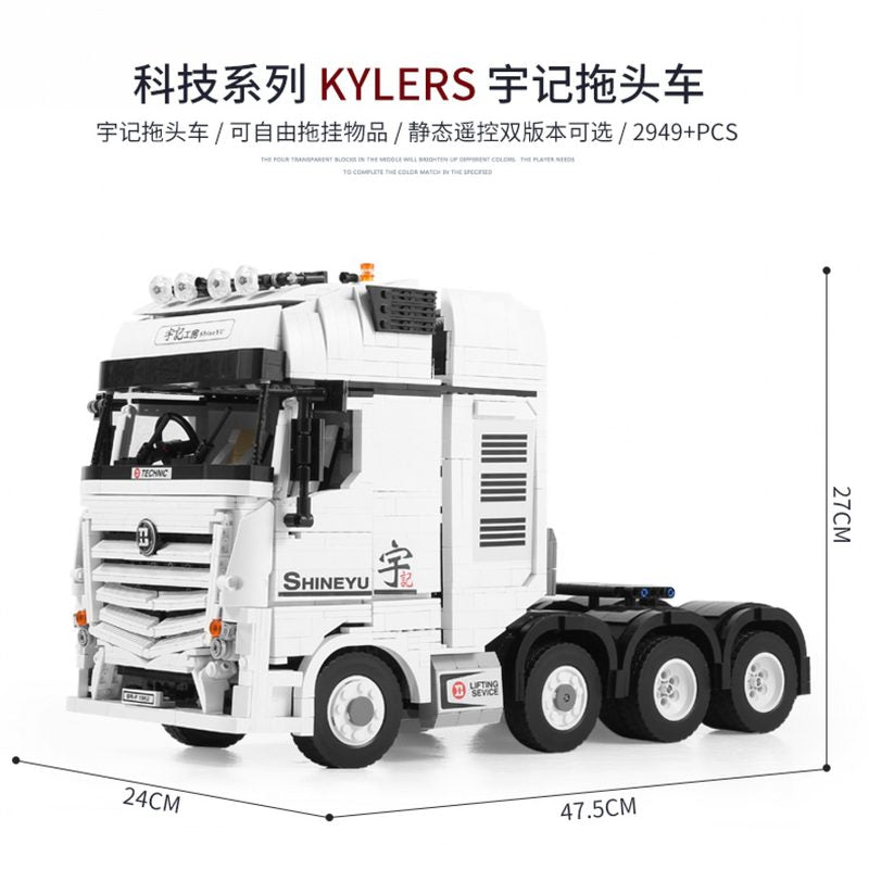 Heavy Duty R/C Haulage Set. Truck, Trailer and Bulldozer