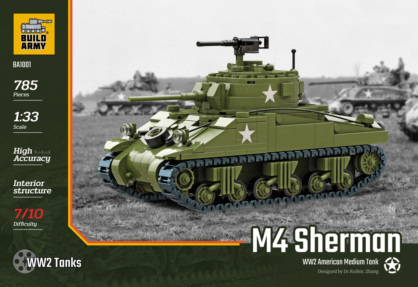 B1001 - Sherman Tank 1/33 Scale