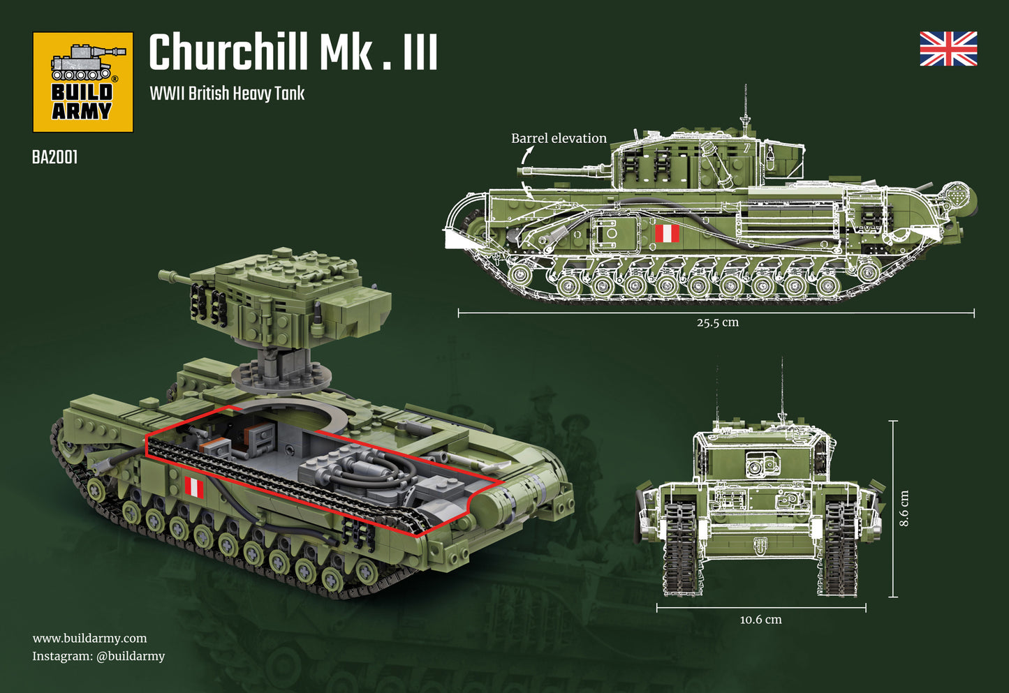 B2001 - Churchill Tank 1/33 Scale
