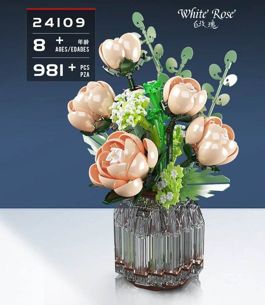 24109 - White Rose Vase