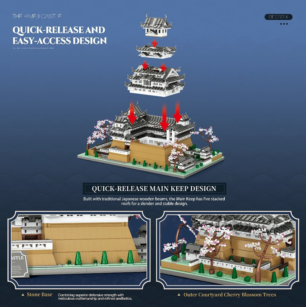 55017 - Himeji Castle in 1/127 scale