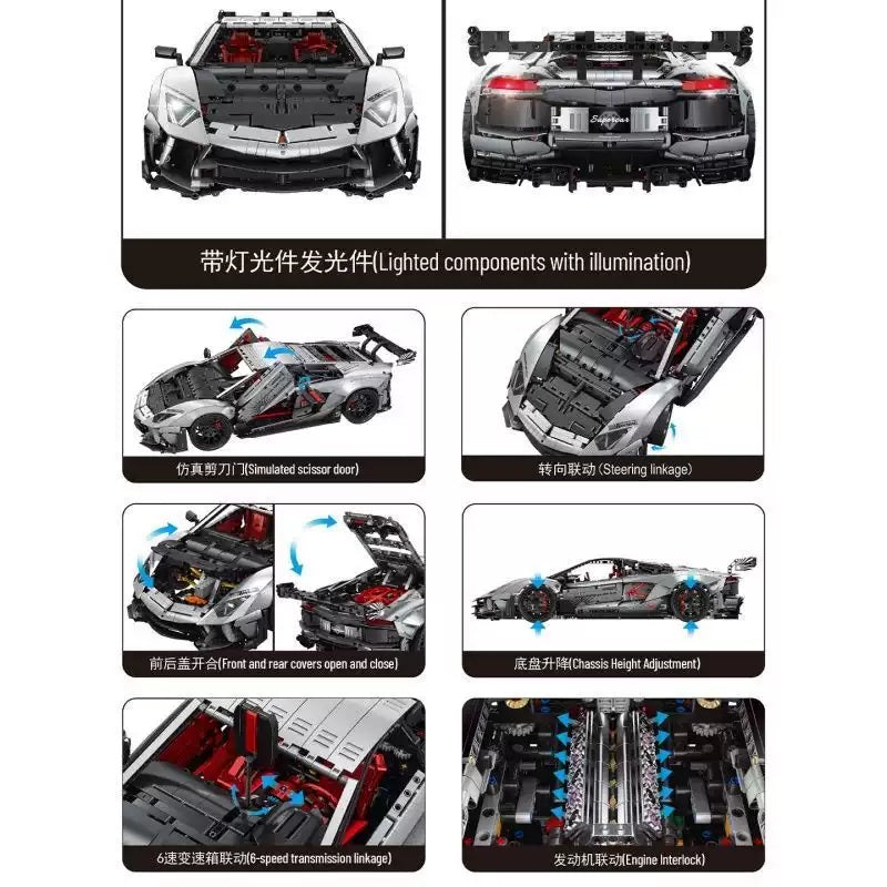 JD042 - Aventador in 1/8 Scale with lighting.