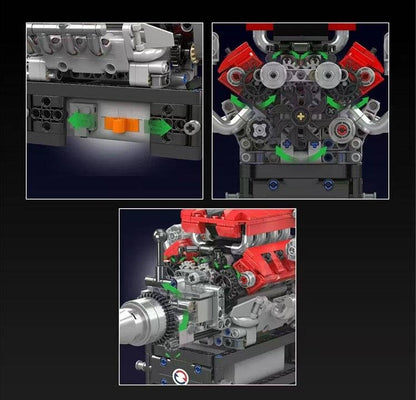 10204 Motorised V8 Engine