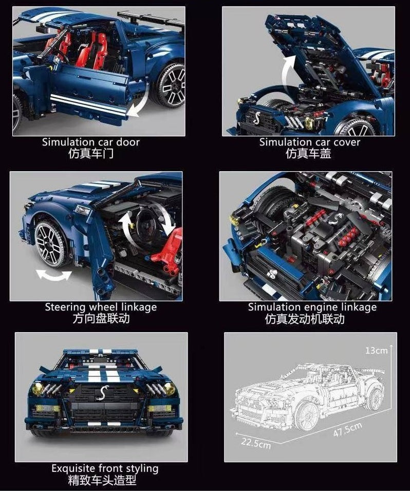 T5017A (Blue) & T5017B (Red) Shelby GT500 1/10 Scale