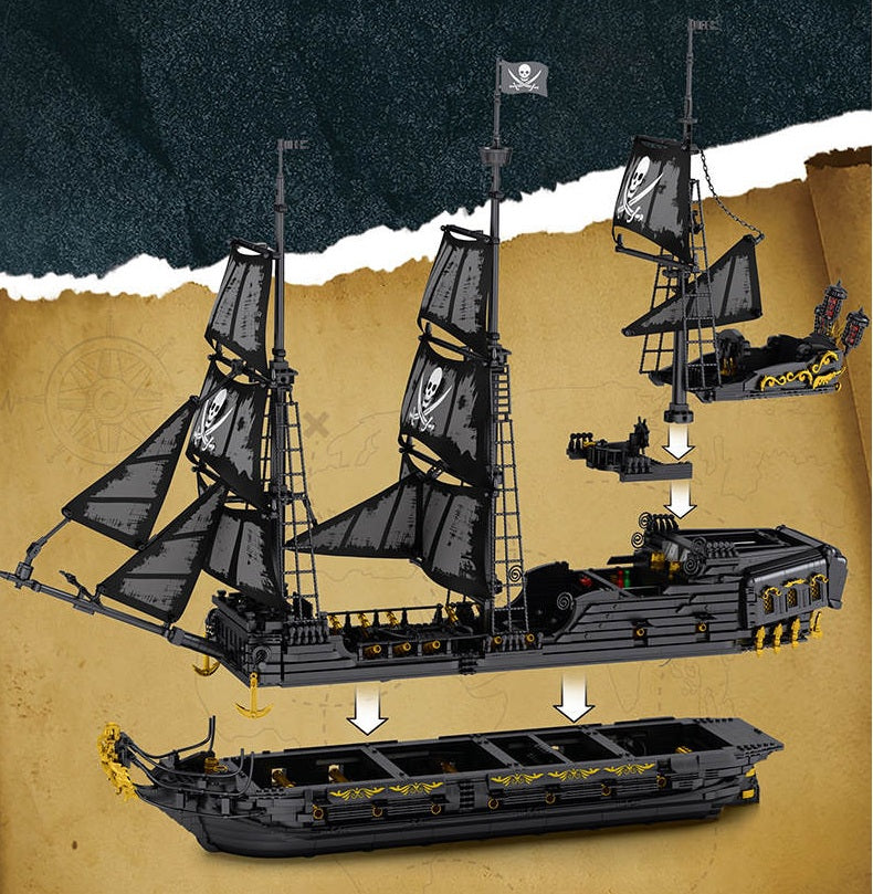 66036 - The Black Pearl with lighting.