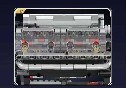 10087 Motorised 4 Cylinder Engine