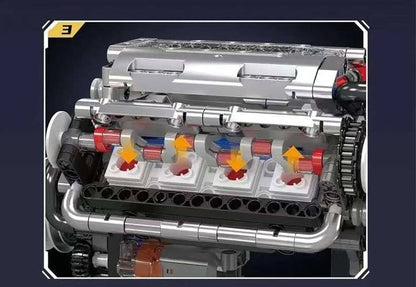 10087 Motorised 4 Cylinder Engine