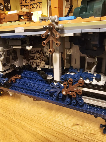 Upside Down House with Minifigures and lighting