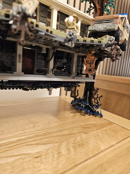 Upside Down House with Minifigures and lighting