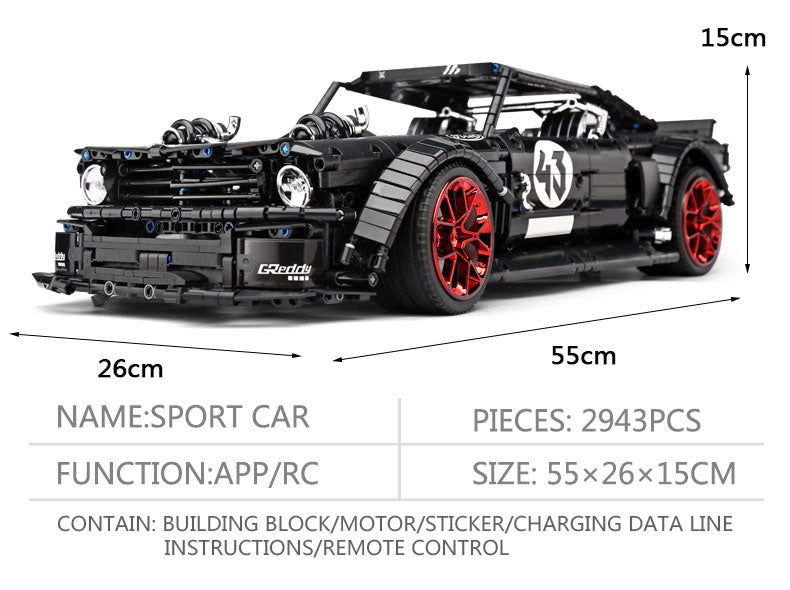 13108 Mustang Hoonigan 1/8 Scale. Static and Motorised option.